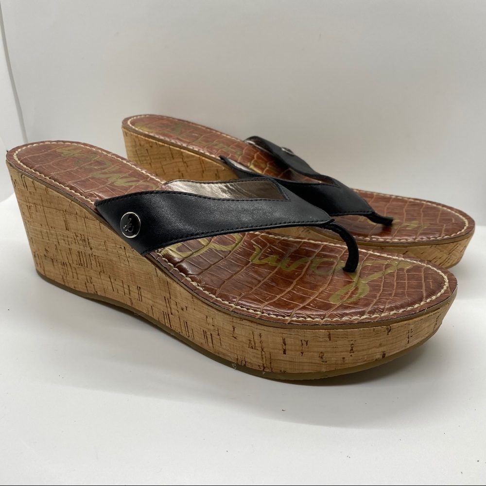 Sam edelman cork wedge " romy" sandals size 9